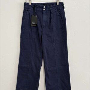 NWT Paige Brooklyn Crop Wide leg Vintage Comic Navy Pants women's size 28